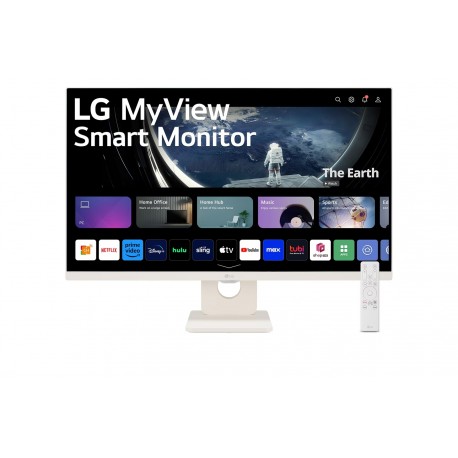 Monitor LG 27" 27SR50F Smart Tv Plano FHD Blanco