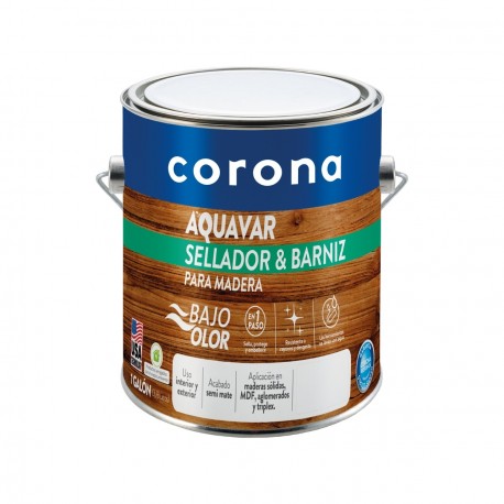 Barniz Para Madera Corona Semimate 1 Galón