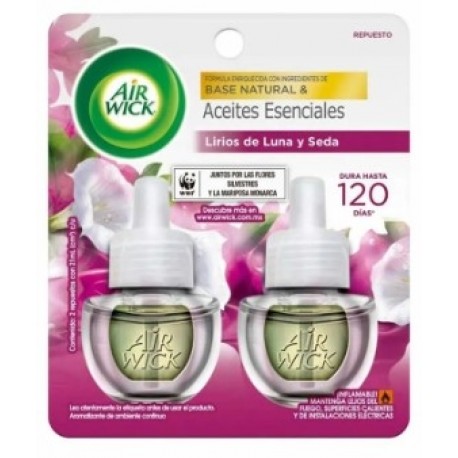 Ambientador Air Wick  Electrico Lirios De Luna Repuesto 21ml