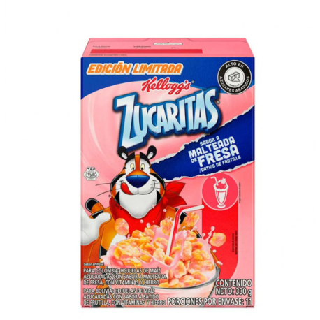 Cereal Zucaritas malteada de fresa caja x330g