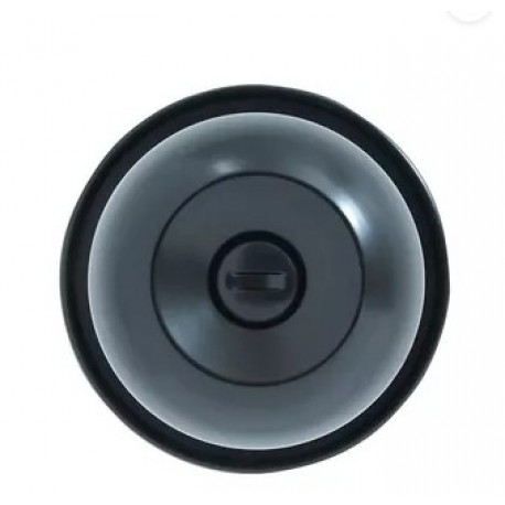 Cerradura Fanal Tubular Para Baño Con Pomo Negro Mate