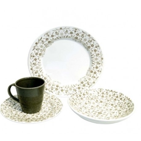 Vajilla Corona Vianca 4Puesto /16Piezas Con Mug
