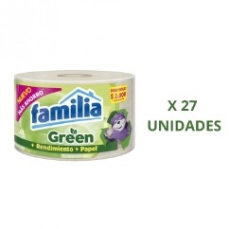 KIT Papel higiènico Familia Green individual X 27 Unididades