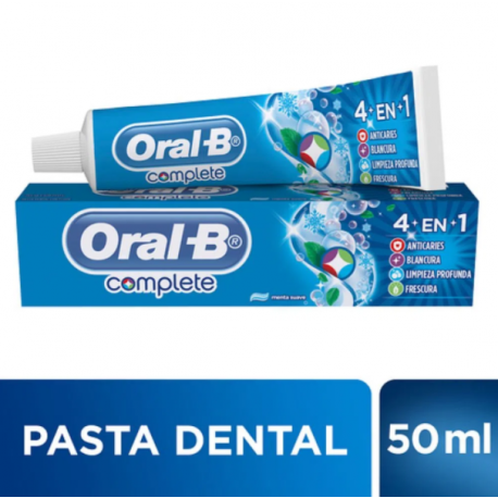 Crema Dental Oral B con Flúor Complete 4En1 60G