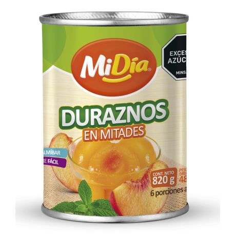 Duraznos x Mitades MiDía x 820g.