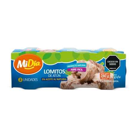 Lomitos de Atún en Aceite Tripack MiDía 80g X3 S