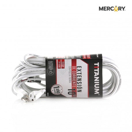 Ext.Corr P/Tierra Mercury 10M Cabl Bco