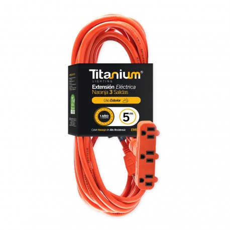 EXTENSION 5M EXTERIOR  MERCURY NARANJA 3X14 TITANIUM X3 SALIDAS 