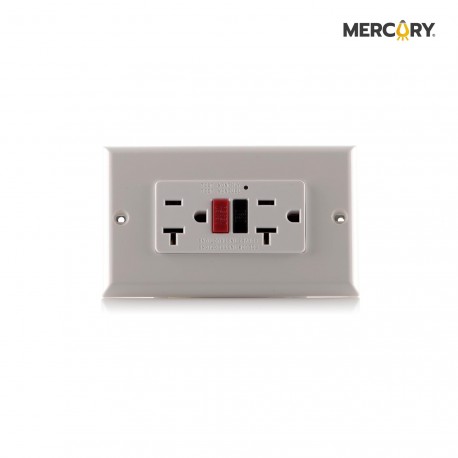 TOMA MERCURY  GFCI 20A BLANCA 