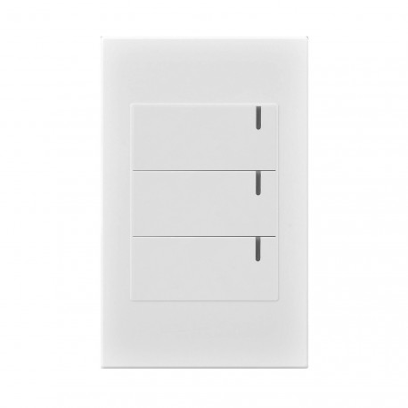 INTERRUPTOR TRIPLE CONMUTABLE MERCURY PREMIUM WHITE ETI36