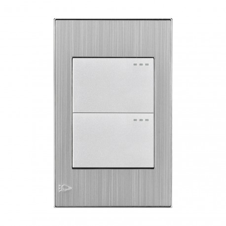 Interruptor Mercury De Incrustar Doble Conmutable Stainless
