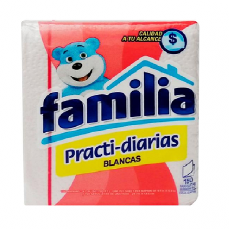 Servilletas Familia Practi-diarias Blanca x150