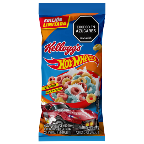 Cereal Hot Wheels Kelloggs Paquete X25g  X8 Und