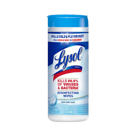 Toallita Desinfectante Lysol Crisp Line x35 Unidades