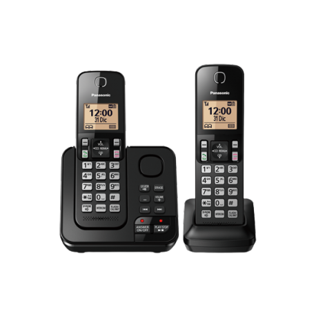 Teléfono Inalámbrico Dect Panasonic ID TGC352 Negro
