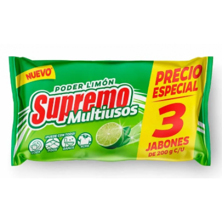 Jabon Supremo Oxi Limon 200g X3