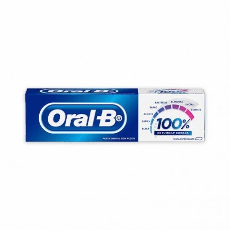 Crema Dental Oral-B 100% Menta Refrescante X 66ml