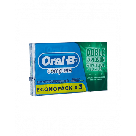 Crema Dental Oral-B Complete Menta Refrescante x 3 Und
