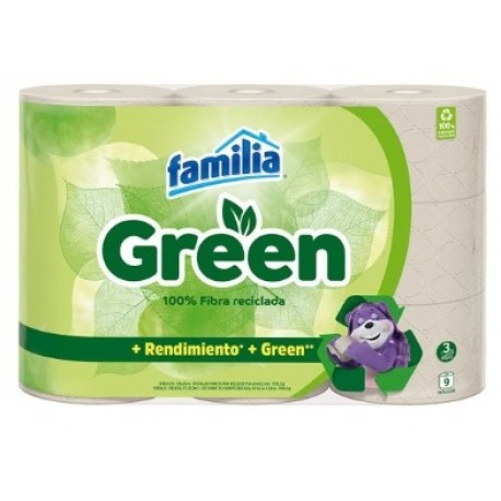 Papel higiénico Familia Green x 9 rollos