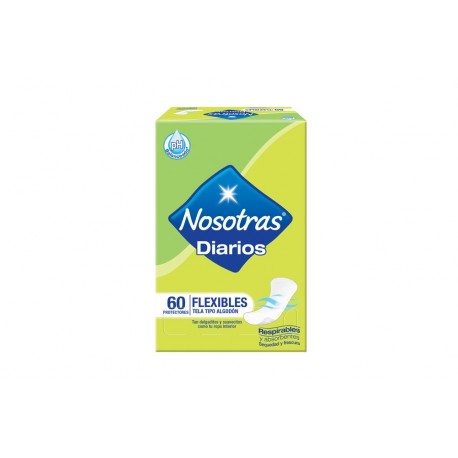 Protectores Nosotras Diarios Flexibles X 60Und