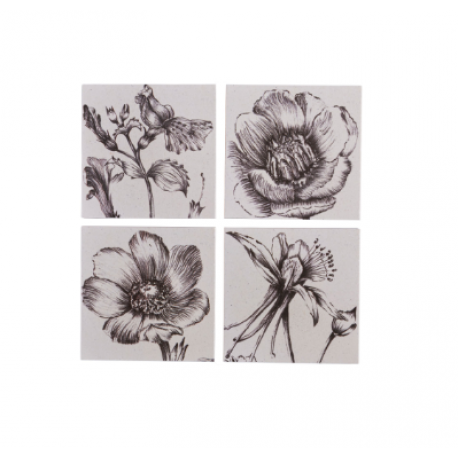 Set x 4 Portavasos Corona Elea 10.5cm x 10.5cm