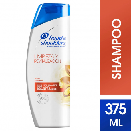 Shampoo Head & Shoulders Limpieza Y Revitalización Aceite De Argán x 375ml
