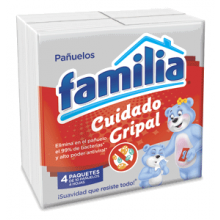 Pañuelos Facial Familia de Bolsillo Cuidado Gripal x4unidades